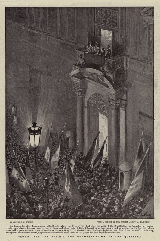 ¡Viva el Rey!, la Manifestación en el Quirinal de J. J. Waugh