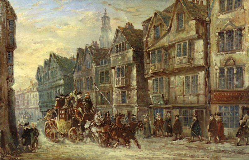 Calle Wych, Strand, Londres, días de Hogarth de J.C. Maggs