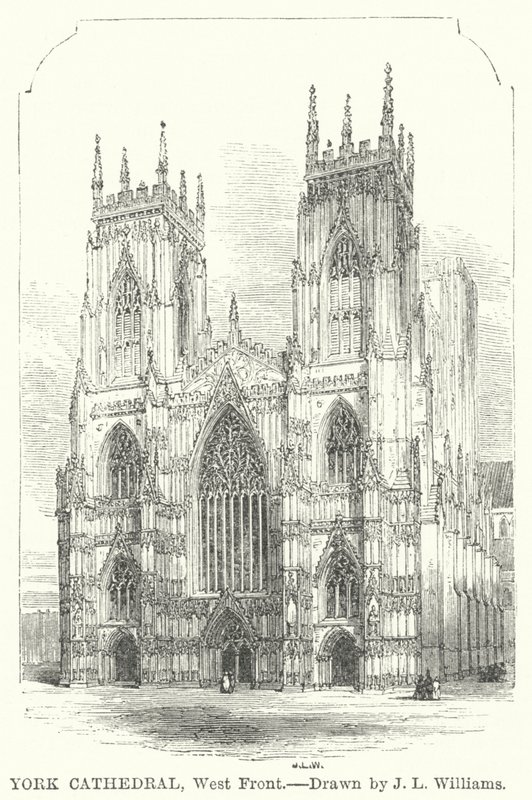 Catedral de York, fachada oeste de J.L. (after) Williams