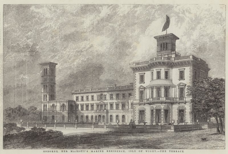 Osborne, Residencia Marina de Su Majestad, Isla de Wight, la Terraza de J.L. Williams