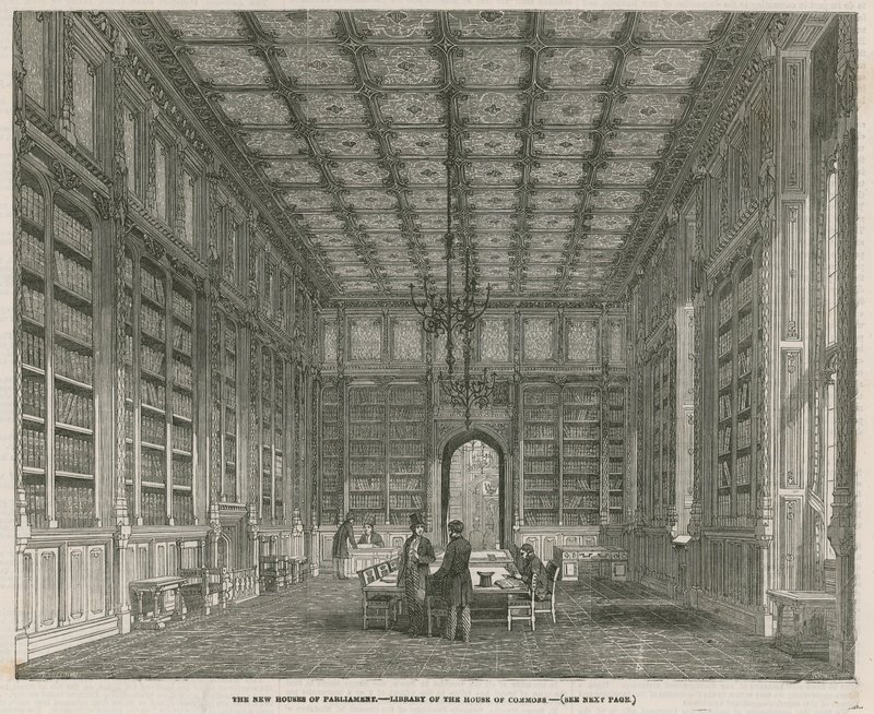 Las nuevas Casas del Parlamento - la Biblioteca de la Cámara de los Comunes de J.L. Williams