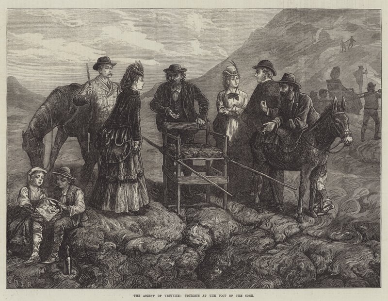 El Ascenso del Vesubio, Turistas al Pie del Cono de J.M.L. Ralston