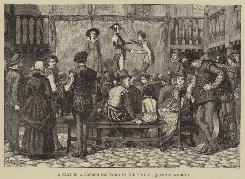 Una Obra en un Patio de una Posada de Londres en la Época de la Reina Isabel de J.M.L. Ralston