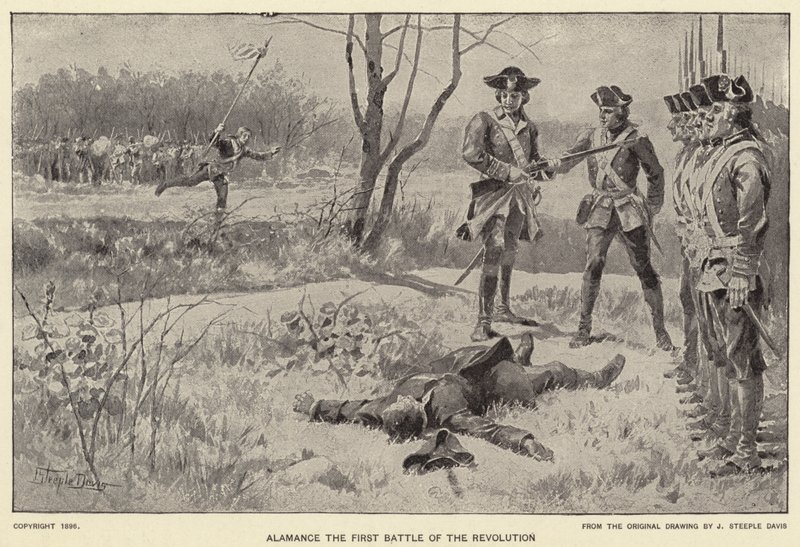 Alamance la primera batalla de la Revolución de J. (after) Steeple Davis