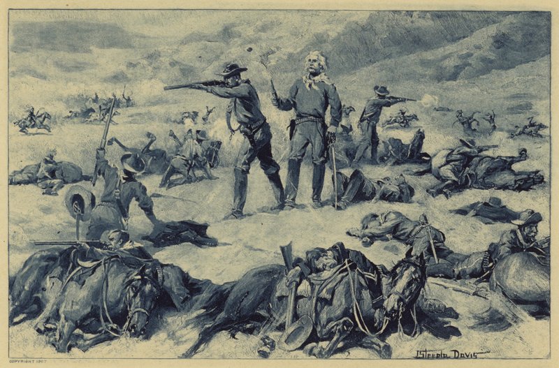 La última resistencia de Custer (litografía) de J. (after) Steeple Davis