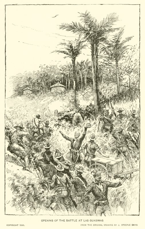 Apertura de la Batalla en Las Guasimas de J. (after) Steeple Davis