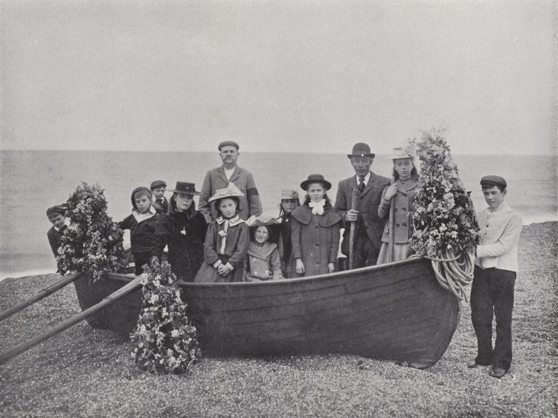 Día de la Guirnalda en Abbotsbury, el Festival de Neptuno de J. Benjamin Stone