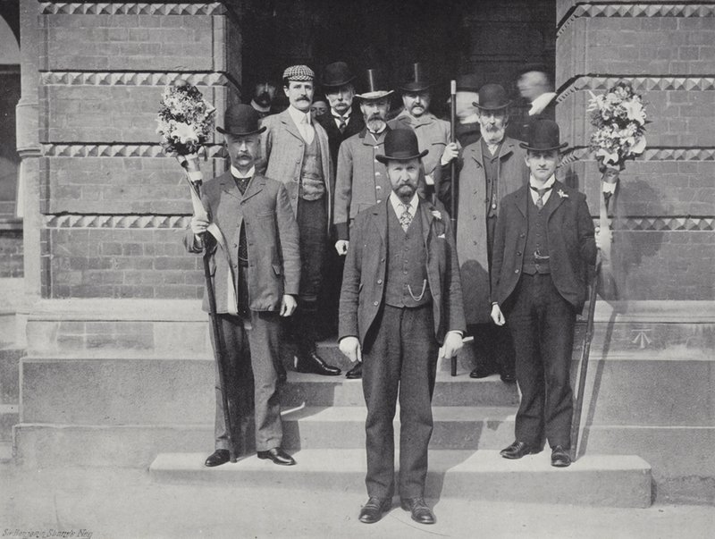Hocktide en Hungerford, Alguacil y Hombres Tutti de J. Benjamin Stone