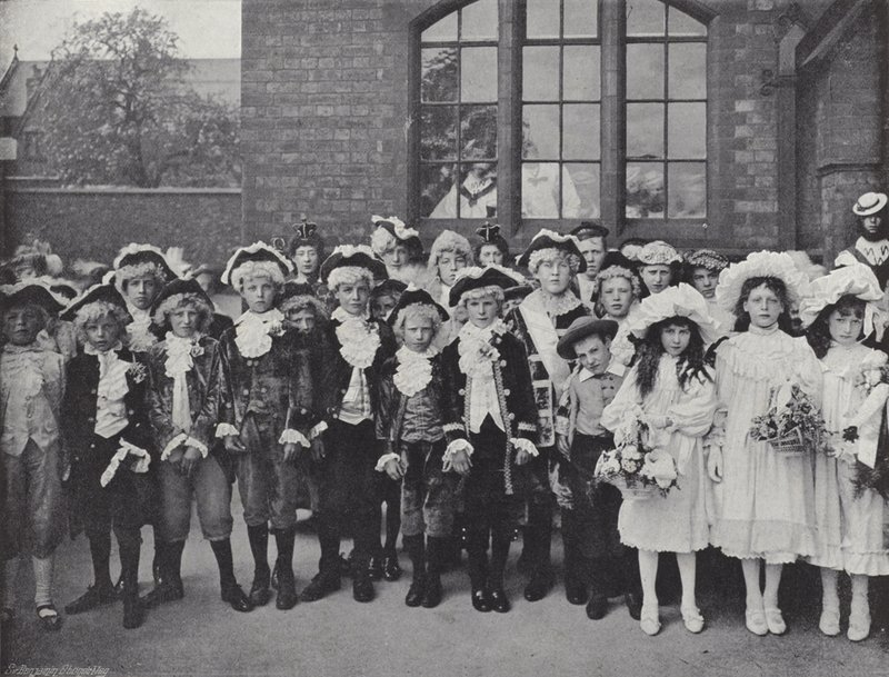 Festival del Primero de Mayo en Knutsford, los niños de J. Benjamin Stone