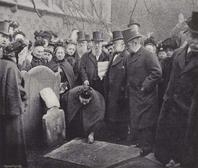 Recogiendo monedas en Smithfield de J. Benjamin Stone