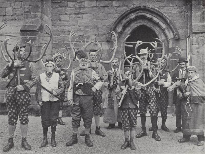 El baile del cuerno, Abbots Bromley, todos los personajes de J. Benjamin Stone
