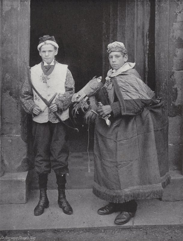 El baile del cuerno, Abbots Bromley, el tonto y Robin Hood de J. Benjamin Stone