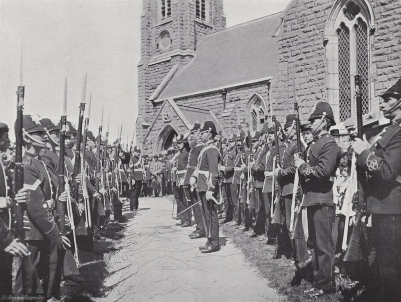 Día de Tynwald, saludando al gobernador de J. Benjamin Stone