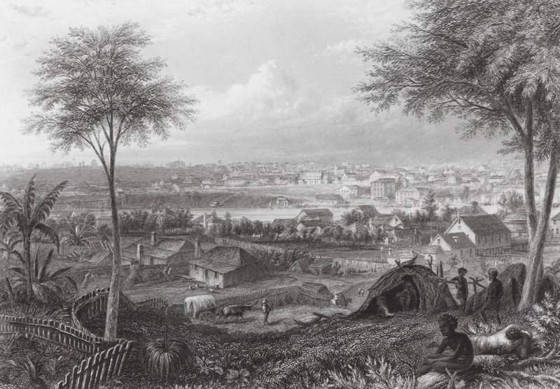 Australia Brisbane (grabado) de J. C. Armytage
