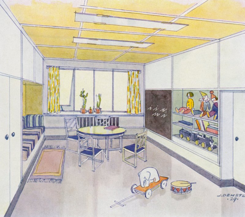 Interiores de los años 1930: Guardería de J. Demetz