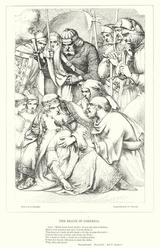 La Muerte de Cordelia (grabado) de J. Franklin