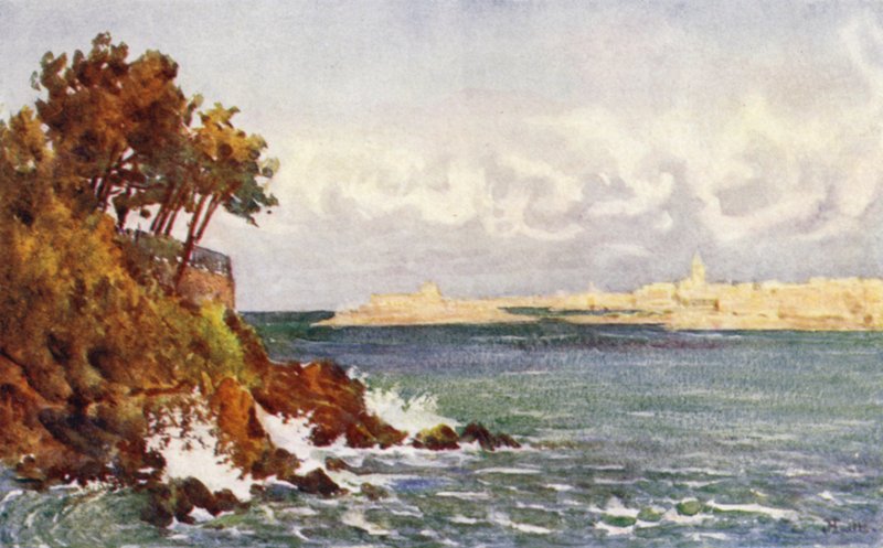 St Malo de Priory Beach, Dinard (litografia en color) de J. Hardwicke Lewis