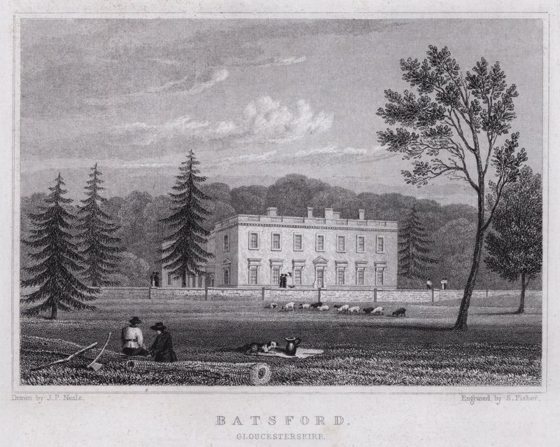 Batsford, Gloucestershire (grabado) de John Preston Neale