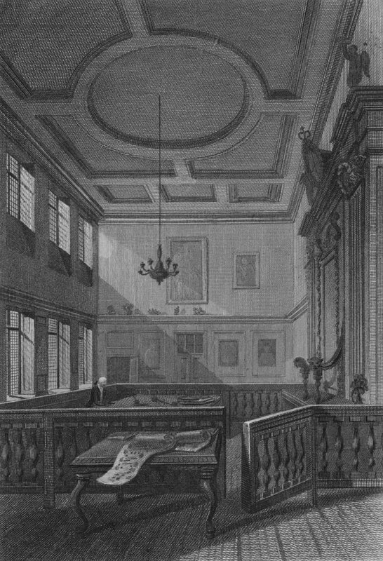 Interior del Colegio de Heraldos (grabado) de John Preston Neale