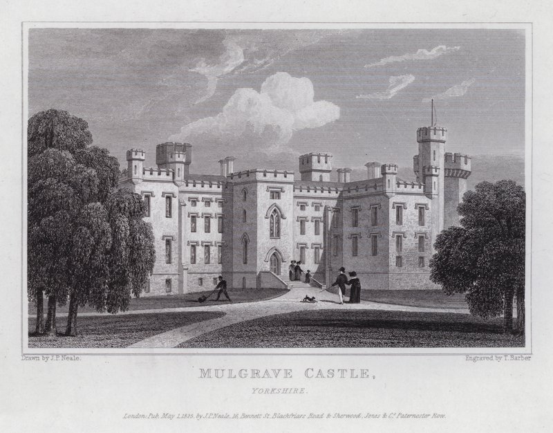 Castillo de Mulgrave, Yorkshire de John Preston Neale