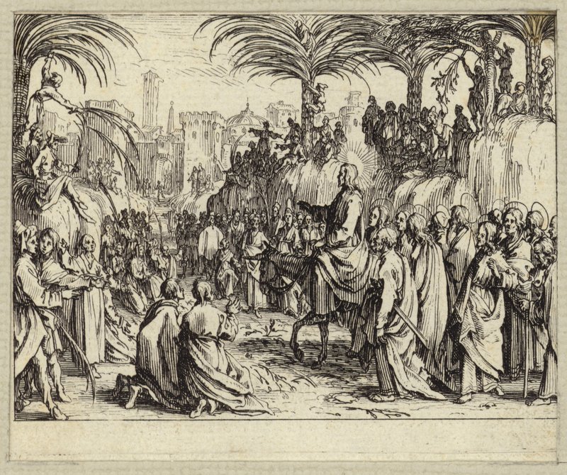 Jesucristo entrando en Jerusalén (grabado) de Jacques (after) Callot