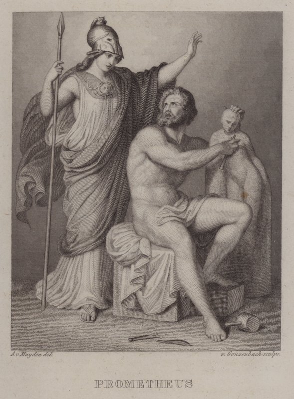 Prometeo (grabado) de Jacques Alfred van Muyden