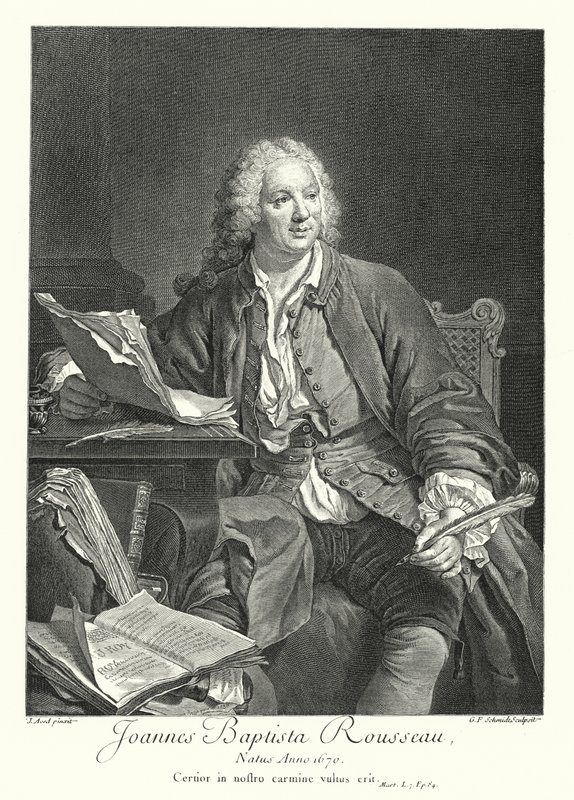 Jean-Baptiste Rousseau, poeta y dramaturgo francés de Jacques Andre Joseph Camelot (after) Aved