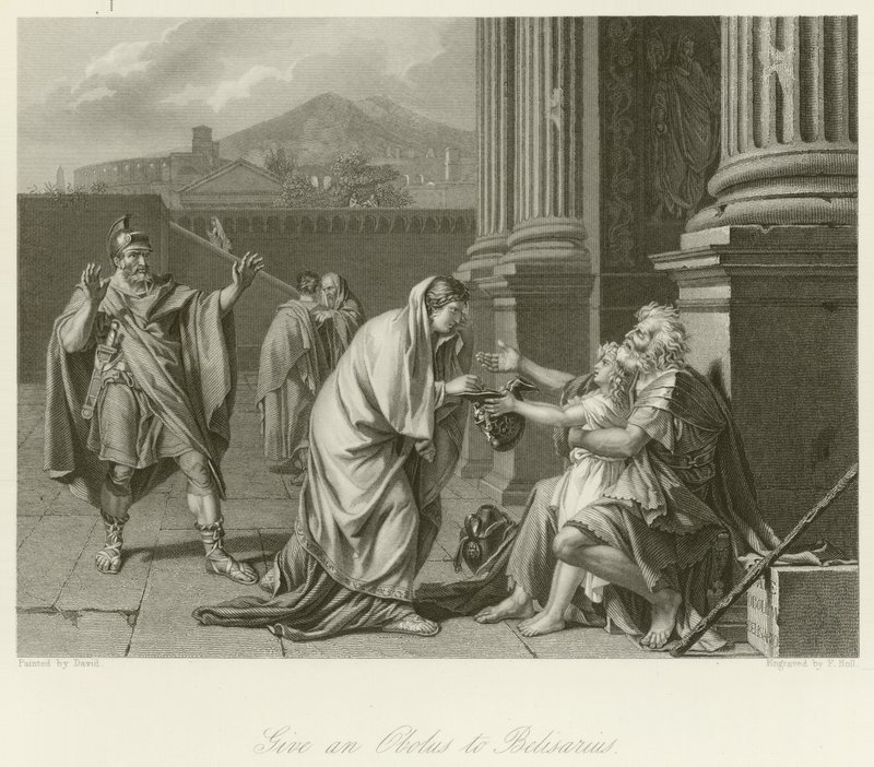 Belisario pidiendo limosna de Jacques Louis David
