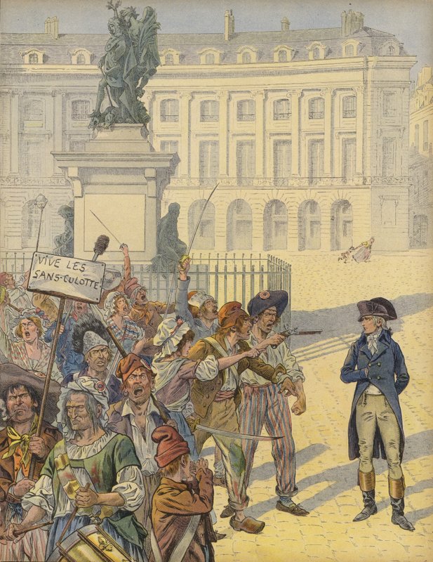 Napoleón Bonaparte en medio de disturbios revolucionarios de Jacques Marie Gaston Onfray de Breville (Job)