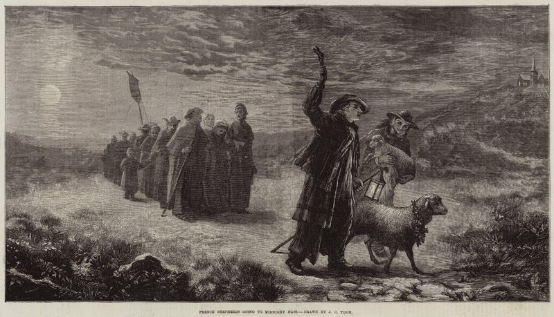 Pastores franceses yendo a la Misa de Medianoche de James Crawford Thom