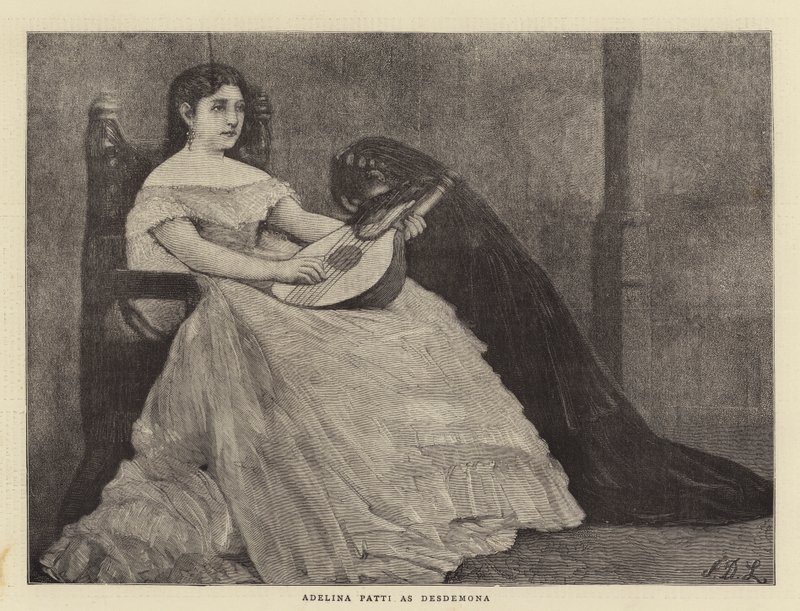 Adelina Patti como Desdémona de James Dromgole Linton