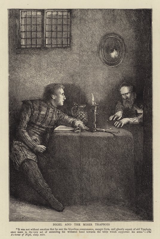 Nigel y el avaro Trapbois de James Dromgole Linton