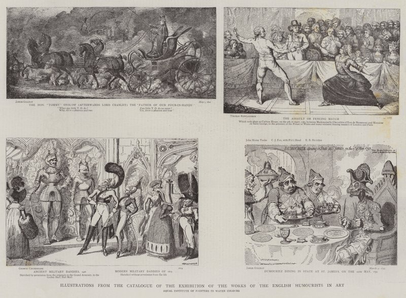 Ilustración del Catálogo de la Exposición de las Obras de los Humoristas Ingleses en el Arte de James Gillray