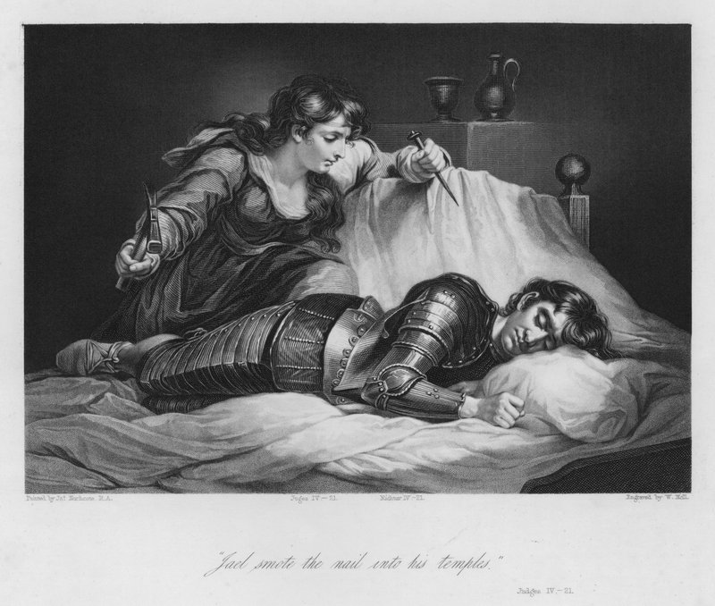 La Muerte de Sísara, Jueces IV, 21 (grabado) de James (after) Northcote