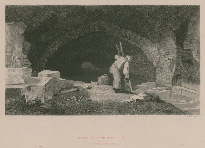 Interior de Fleet Ditch en la parte trasera de Field Lane de James Archer