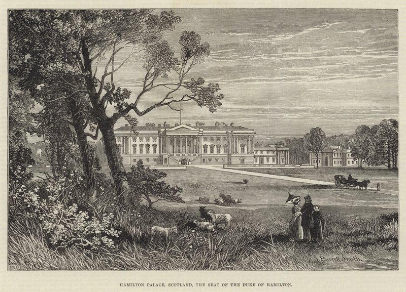 Palacio de Hamilton, Escocia, la residencia del duque de Hamilton de James Burrell Smith