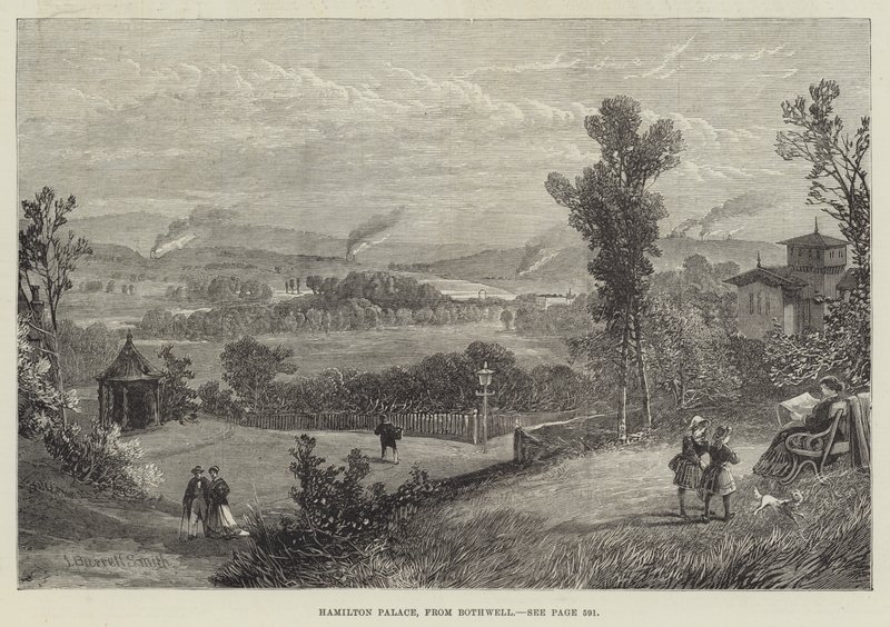 Palacio de Hamilton, desde Bothwell de James Burrell Smith