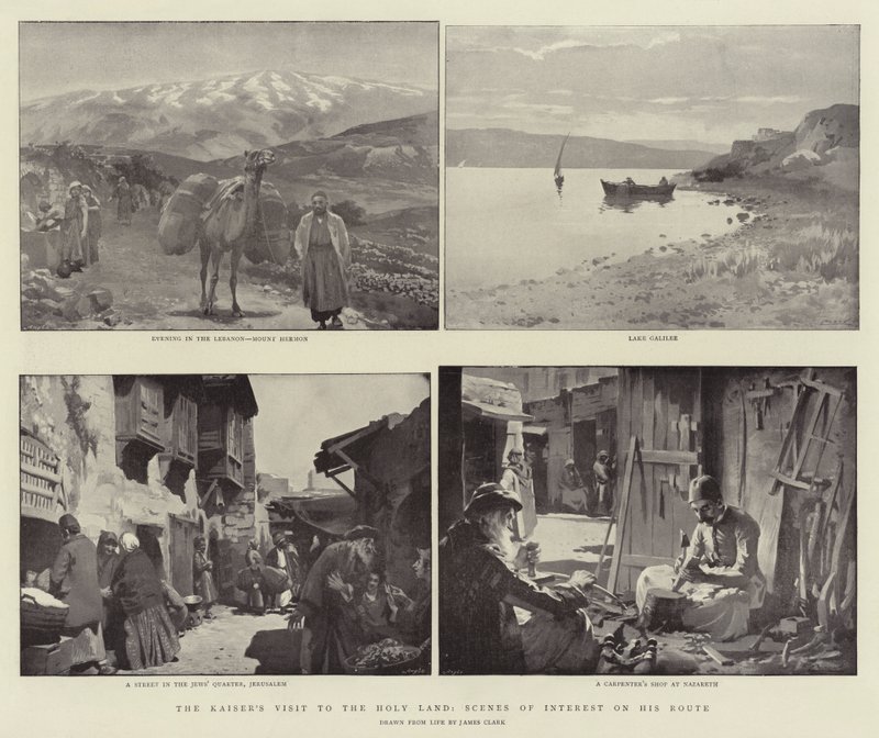 La Visita del Kaiser a Tierra Santa, Escenas de Interés en su Ruta de James Clark