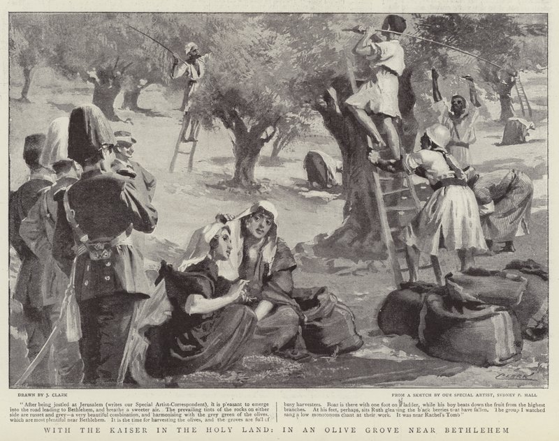Con el Kaiser en Tierra Santa, en un olivar cerca de Belén de James Clark