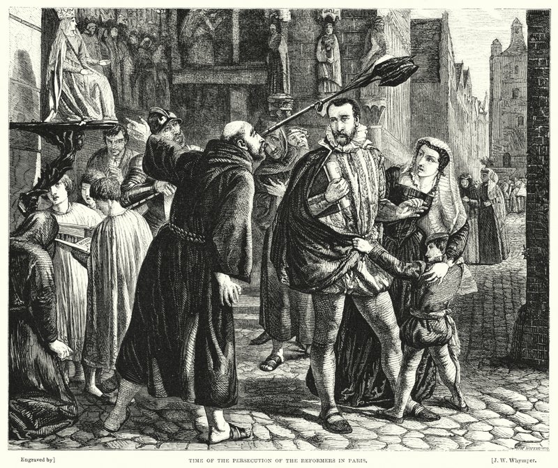 Tiempo de la Persecución de los Reformadores en París de James Clarke Hook