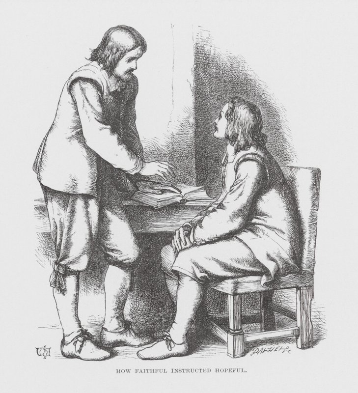 How Faithful instructed Hopeful (grabado) de James Dawson Watson