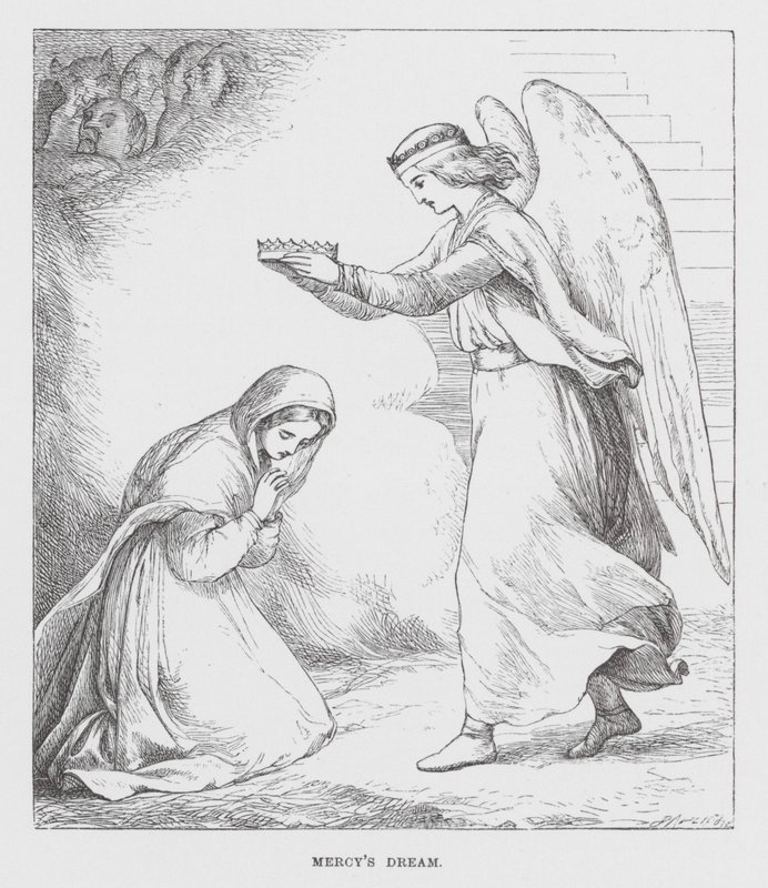El sueño de Mercy (grabado) de James Dawson Watson