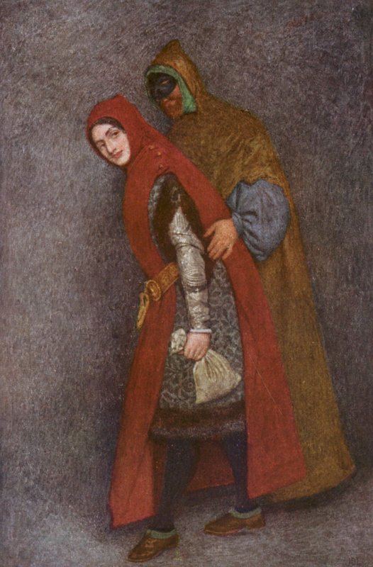 El mercader de Venecia de Shakespeare: Lorenzo y Jessica (litografía en color) de James Dromgole Linton