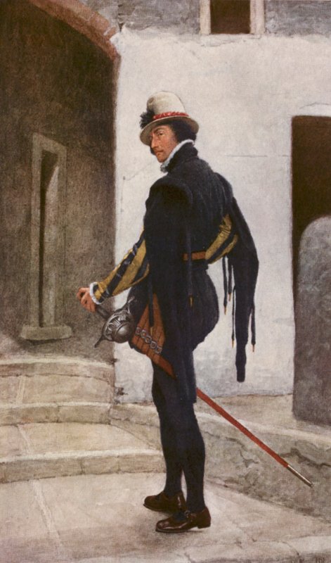 El mercader de Venecia de Shakespeare: El Príncipe de Arragón (litografía en color) de James Dromgole Linton