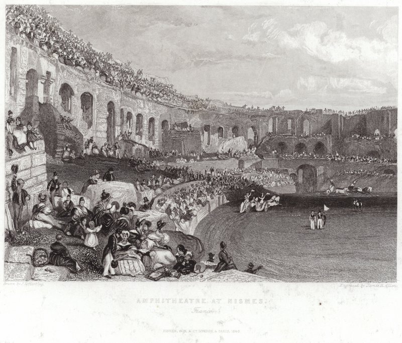 Anfiteatro en Nimes de James Duffield Harding