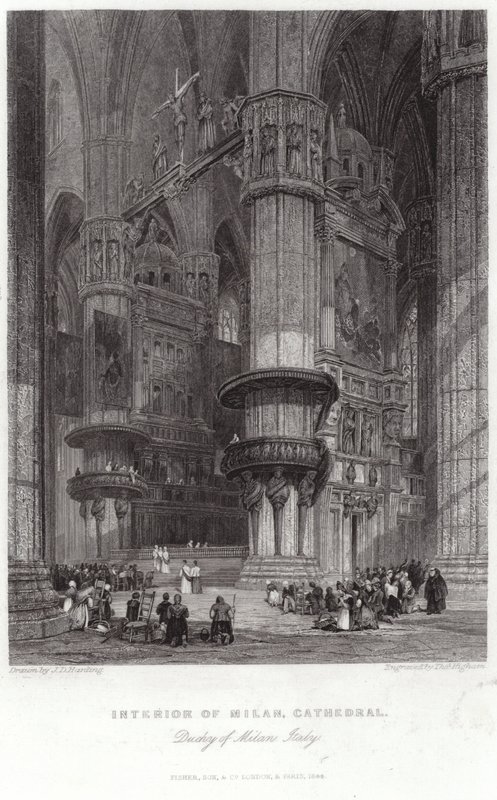 Interior de la Catedral de Milán de James Duffield Harding