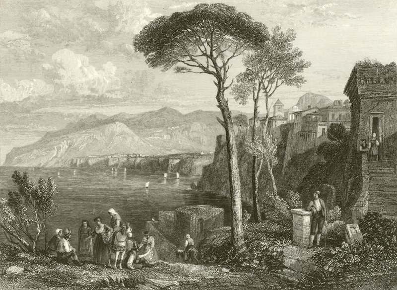 Llanura y bahía de Sorrento, Italia de James Duffield Harding
