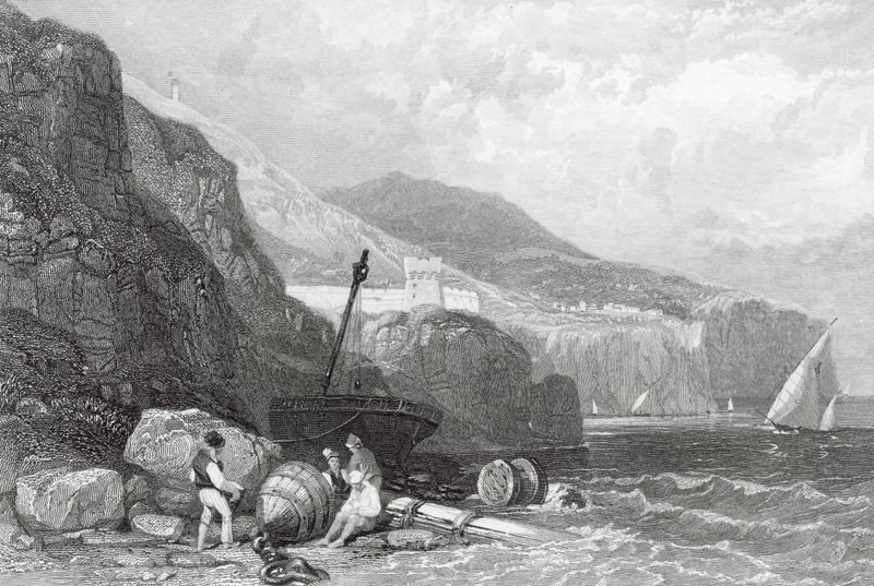Vico, Bahía de Nápoles, Italia (grabado) de James Duffield Harding
