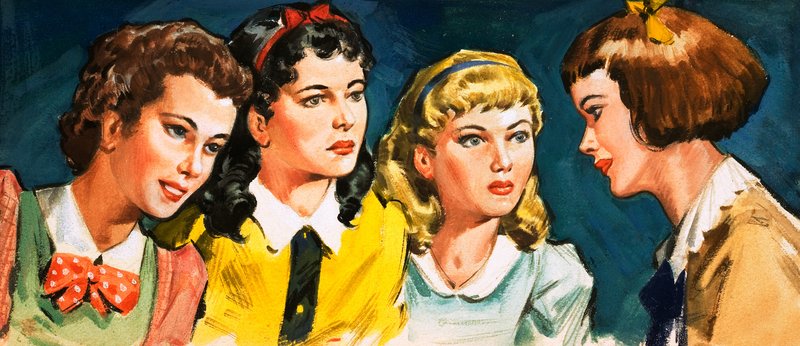 Mujercitas (gouache sobre papel) de James Edwin McConnell
