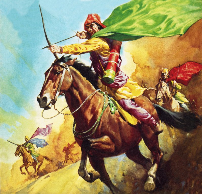 Guerrero parto en la batalla de Carrhae en el 53 a.C. de James Edwin McConnell